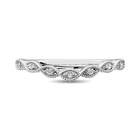 Thumbnail for 10K White Gold 1/20 Ctw Diamond Stackable Ring