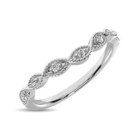 Thumbnail for 10K White Gold 1/20 Ctw Diamond Stackable Ring