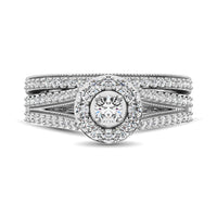 Thumbnail for 10K White Gold 3/4 Ctw Diamond Bridal Ring