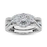Thumbnail for 10K White Gold 3/4 Ctw Diamond Bridal Ring