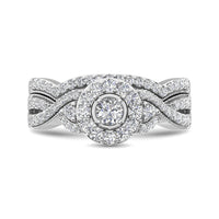 Thumbnail for 10K White Gold 3/4 Ctw Diamond Bridal Ring