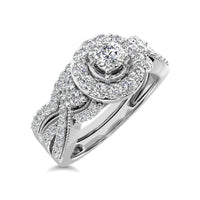 Thumbnail for 10K White Gold 3/4 Ctw Diamond Bridal Ring