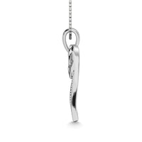 Thumbnail for 10K White Gold 1/20 Ctw Diamond Heart Pendant
