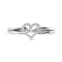 Thumbnail for 10K White Gold 1/20 Ctw Diamond Heart Ring