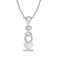 Thumbnail for 10K White Gold Diamond Accent Heart Pendant