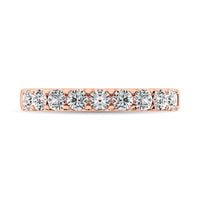 Thumbnail for 14K Rose Gold Diamond 3/4 Ct.Tw. 9 Stone Anniversary Band