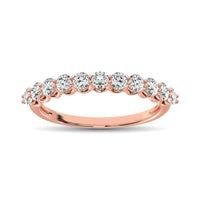 Thumbnail for 14K Rose Gold Diamond 5/8 Ct.Tw. 9 Stone Anniversary Band