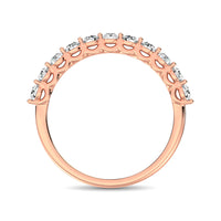 Thumbnail for 14K Rose Gold Diamond 5/8 Ct.Tw. 9 Stone Anniversary Band