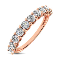 Thumbnail for 14K Rose Gold Diamond 3/4 Ct.Tw. 9 Stone Anniversary Band