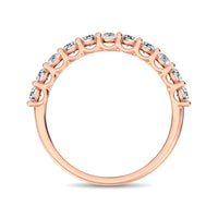 Thumbnail for 14K Rose Gold Diamond 3/4 Ct.Tw. 9 Stone Anniversary Band