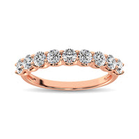 Thumbnail for 14K Rose Gold Diamond 1 Ct.Tw. 9 Stone Anniversary Band