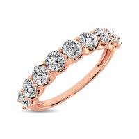 Thumbnail for 14K Rose Gold Diamond 1 Ct.Tw. 9 Stone Anniversary Band