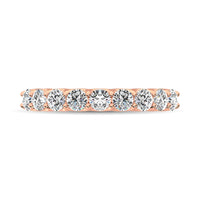 Thumbnail for 14K Rose Gold Diamond 1 Ct.Tw. 9 Stone Anniversary Band