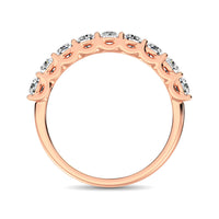 Thumbnail for 14K Rose Gold Diamond 1 Ct.Tw. 9 Stone Anniversary Band