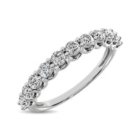 Thumbnail for 14K White Gold Diamond 1/2 Ct.Tw. 9 Stone Anniversary Band