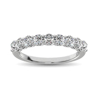 Thumbnail for 14K White Gold Diamond 1 Ct.Tw. 9 Stone Anniversary Band