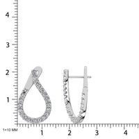 Thumbnail for 14K White Gold Diamond 5/8 Ct.Tw. Hoop Earrings