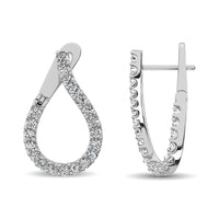 Thumbnail for 14K White Gold Diamond 4 Ct.Tw. Hoop Earrings