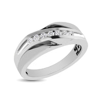 Thumbnail for 10K White Gold 1/2 Ct.Tw. Diamond Seven Stone Mens Band
