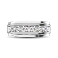 Thumbnail for 10K White Gold 1/2 Ct.Tw. Diamond Satin Finish Mens Band