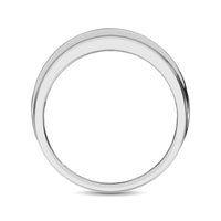 Thumbnail for 10K White Gold 1/2 Ct.Tw. Diamond Satin Finish Mens Band