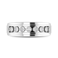 Thumbnail for 10K White Gold 1/3 Ct.Tw. Diamond Illusion Mens Band