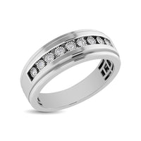 Thumbnail for 10K White Gold 1/3 Ct.Tw. Diamond Illusion Mens Band