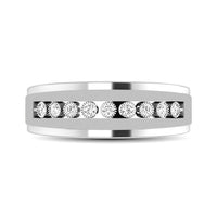 Thumbnail for 10K White Gold 1/10 Ct.Tw. Diamond Illusion Mens Band