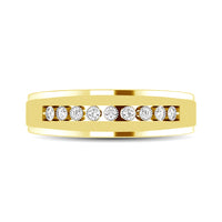 Thumbnail for 10K Yellow Gold 1/20 Ct.Tw. Diamond Illusion Ladies Band