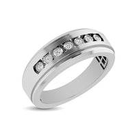 Thumbnail for 10K White Gold 1/10 Ct.Tw. Diamond Illusion Mens Band
