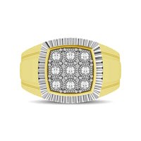 Thumbnail for 10K Yellow Gold 1/5 Ct.Tw. Diamond Illusion Men's Fashion Ring