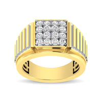 Thumbnail for 10K Yellow Gold 1 Ct.Tw. Diamond Mens Fashion Ring