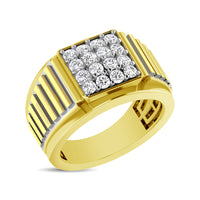 Thumbnail for 10K Yellow Gold 1 Ct.Tw. Diamond Mens Fashion Ring