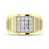 Thumbnail for 10K Yellow Gold 1 Ct.Tw. Diamond Mens Fashion Ring