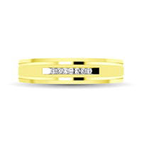 Thumbnail for 10K Yellow Gold 1/20 Ct.Tw. Diamond Comfort Fit Ladies Band