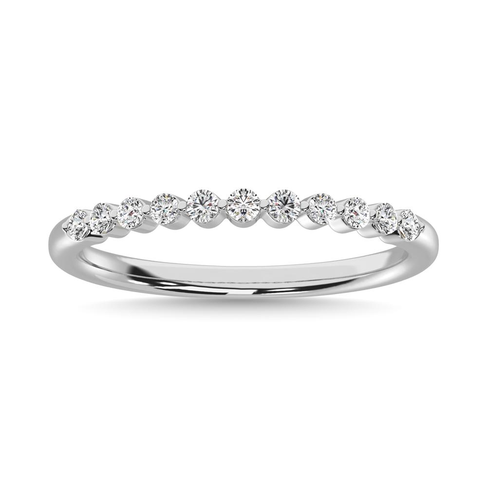 14K White Gold Diamond 1/4 Ctw Stackable Band