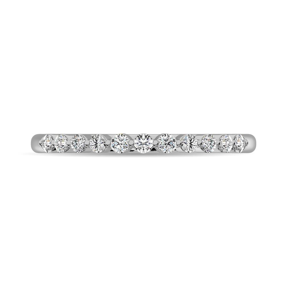 14K White Gold Diamond 1/4 Ctw Stackable Band