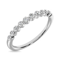 Thumbnail for 14K White Gold Diamond 1/4 Ctw Stackable Band