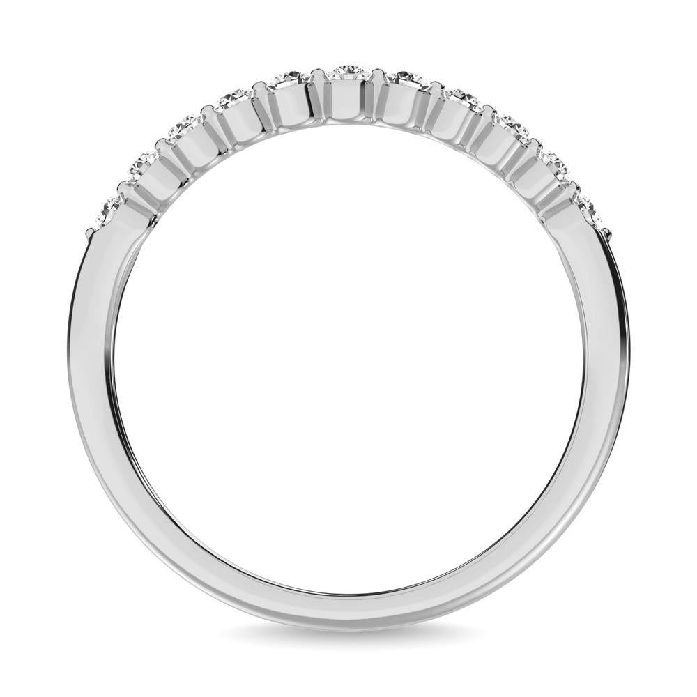 14K White Gold Diamond 1/4 Ctw Stackable Band