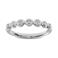 Thumbnail for 14 White Gold Diamond 1/6 ctw Bubble stackable Band