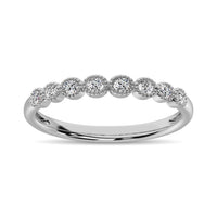 Thumbnail for 14 White Gold Diamond 1/6 ctw Bubble stackable Band
