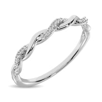 Thumbnail for 10K White Gold 1/20 Ctw Diamond Annivesary Band