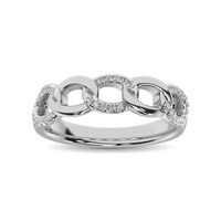 Thumbnail for 14K White Gold 1/6 Ct.Tw. Diamond Interlinked Annivesary Band