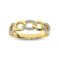 Thumbnail for 14K Yellow Gold 1/6 Ct.Tw. Diamond Interlinked Annivesary Band