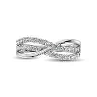 Thumbnail for 10K White Gold 1/10 Ct.Tw. Diamond Criss Cross Ring