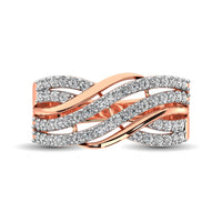Thumbnail for 10K Rose Gold 1/6 Ct.Tw. Diamond Criss Cross Ring