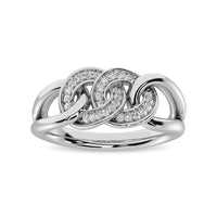 Thumbnail for 10K White Gold 1/5 Ct.Tw. Diamond Interlinked Circle Ring