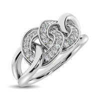 Thumbnail for 10K White Gold 1/5 Ct.Tw. Diamond Interlinked Circle Ring