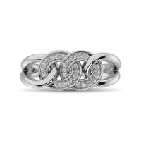 Thumbnail for 10K White Gold 1/5 Ct.Tw. Diamond Interlinked Circle Ring
