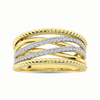 Thumbnail for 14K Yellow Gold 1/3 Ct.Tw. Diamond Fashion Ring